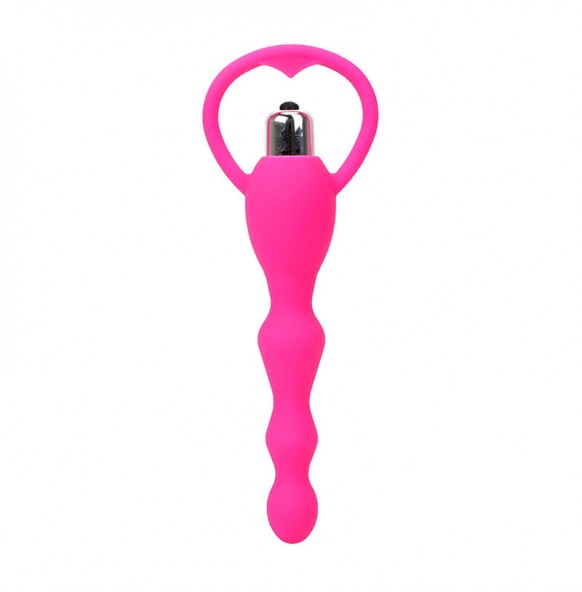 Soft Anal Beads Butt Plug Vibrator (Chargeable - Red Rose) Soft Anal Beads Butt Plug Vibrator (Chargeable - Red Rose)